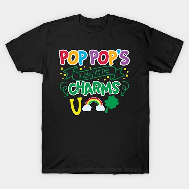 Pop Pop's Lucky Little Charms Clover Shamrock T-Shirt by magazin